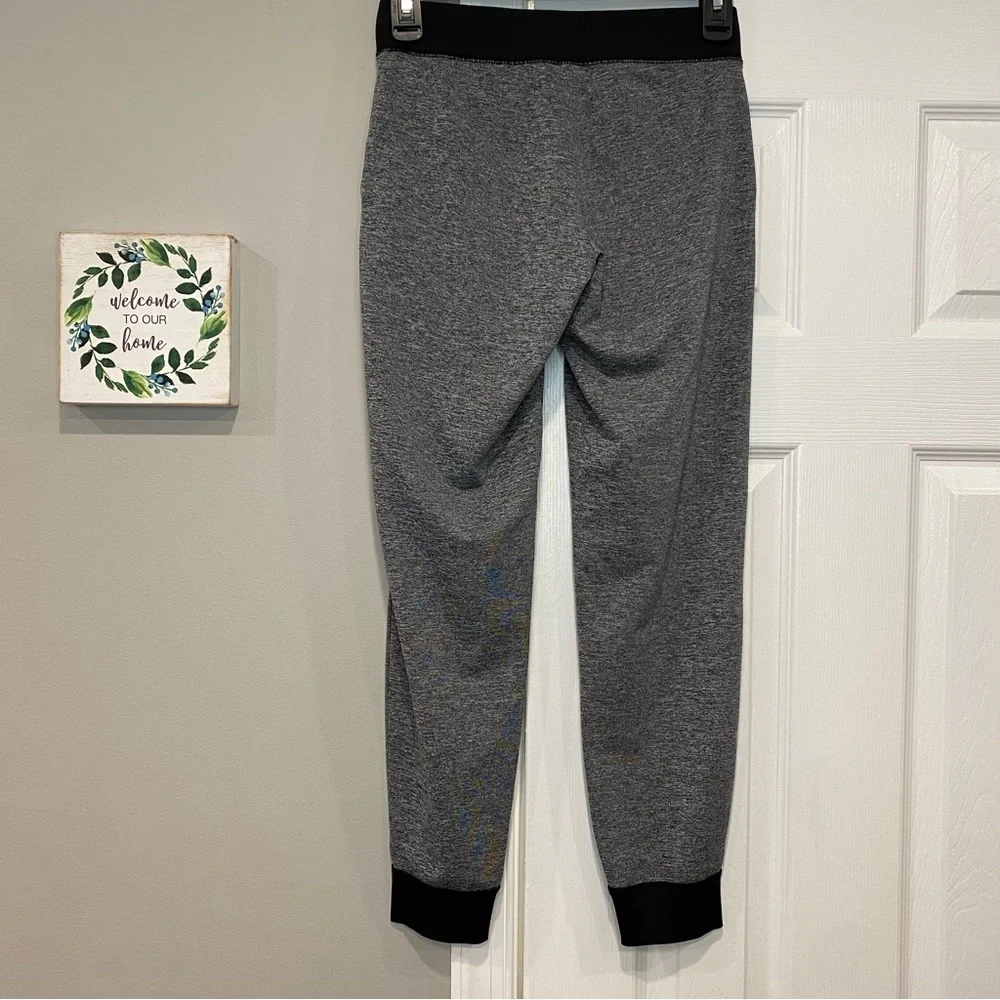 Justice Athletic Heathered Gray Black Jogger Pants Girls Size 10 Gym